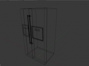 two doors frigider 3D 模型