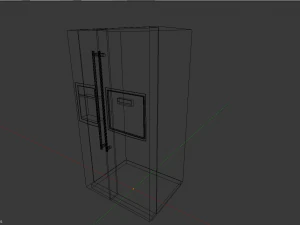 two doors frigider 3D Model