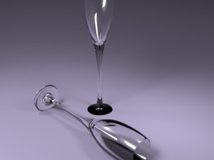 two glasses of glass 3D Model