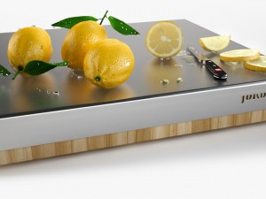 lemons on chopping board 3D Model