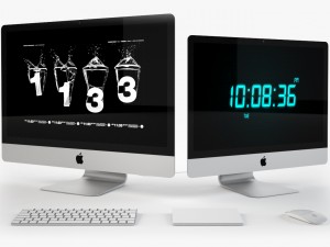 apple imac 2015 4k 5k retina with accessories 3D-Modell