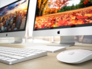 apple imac 2015 4k 5k retina with accessories 3D-Modell