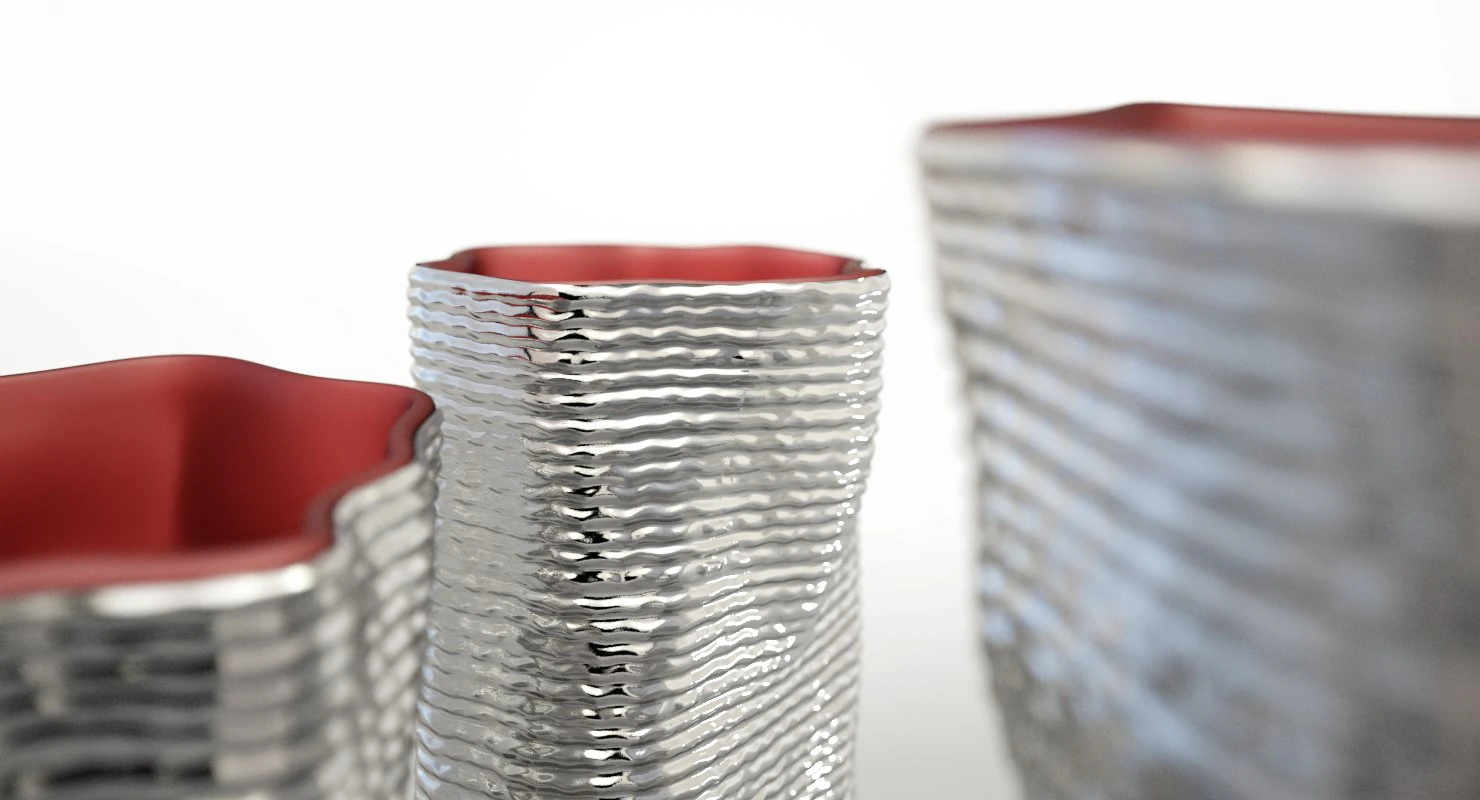 silver vases by argenesi vesta series 3D Model .c4d .max .obj .3ds .fbx .stl .blend 
