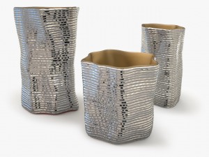 silver vases by argenesi vesta series 3D Model