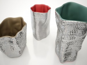 silver vases by argenesi vesta series 3D Model