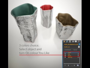 silver vases by argenesi vesta series 3D Model