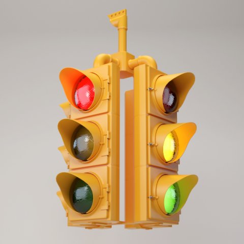 traffic light Model 3D .c4d .max .obj .3ds .fbx .stl .blend 