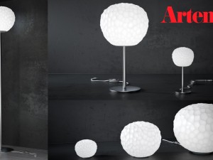 meteorite - by artemide - floor and table set Model 3D