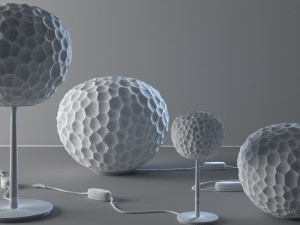 meteorite - by artemide - floor and table set 3D Модель