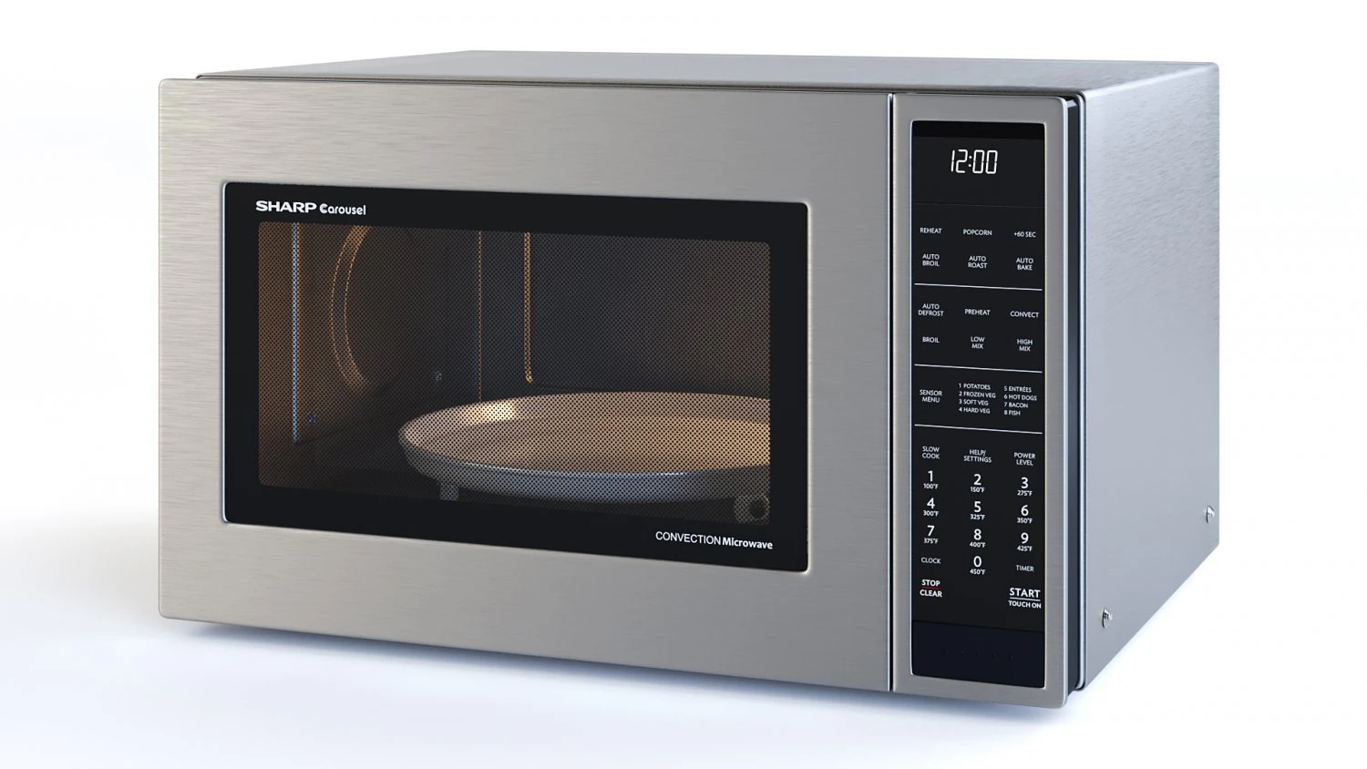 microwave oven smc1585bs - by sharp 3D Model .c4d .max .obj .3ds .fbx .stl .blend 