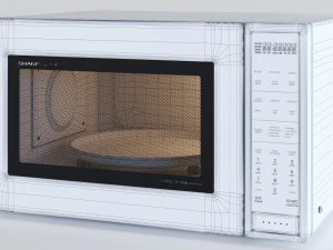 microwave oven smc1585bs - by sharp 3D Model