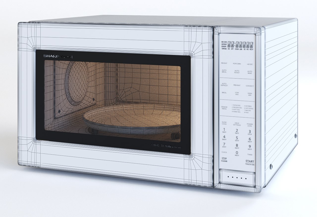 Sharp 1.5 cu.ft. 900W Carousel Countertop Microwave Oven - SMC1585BS