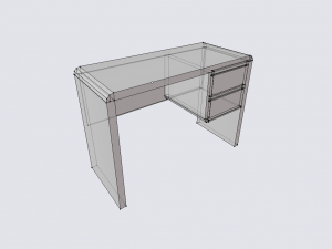 modern office desk 3D 모델