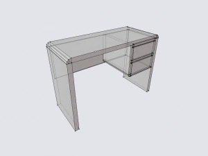 modern office desk 3D Model