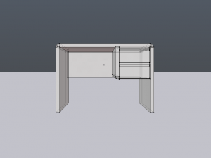 modern office desk 3D 모델