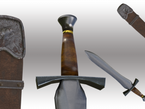 ancient swords pack 3D Model