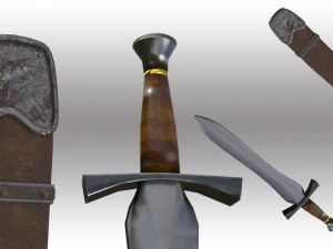 ancient swords pack 3D Model