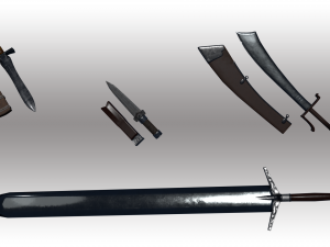 ancient swords pack Model 3D
