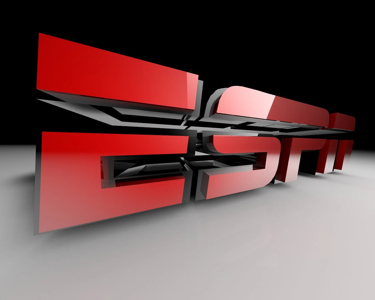 espn logo 3D Model .c4d .max .obj .3ds .fbx .stl .blend 