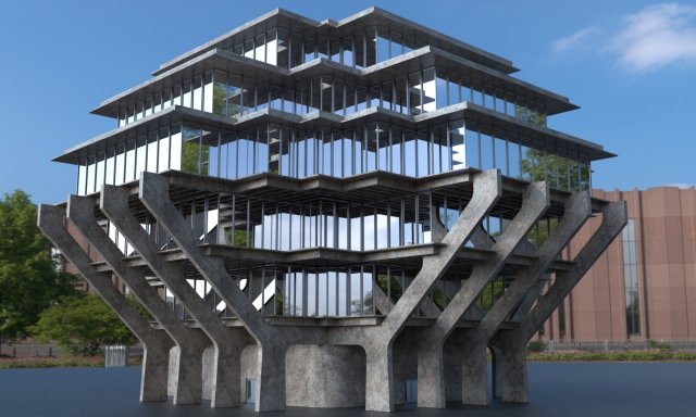 library building Modelo 3D .c4d .max .obj .3ds .fbx .stl .blend 