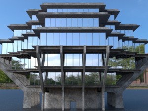 library building Modelo 3D