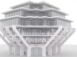 library building Modelo 3D