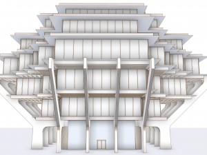 library building Modelo 3D