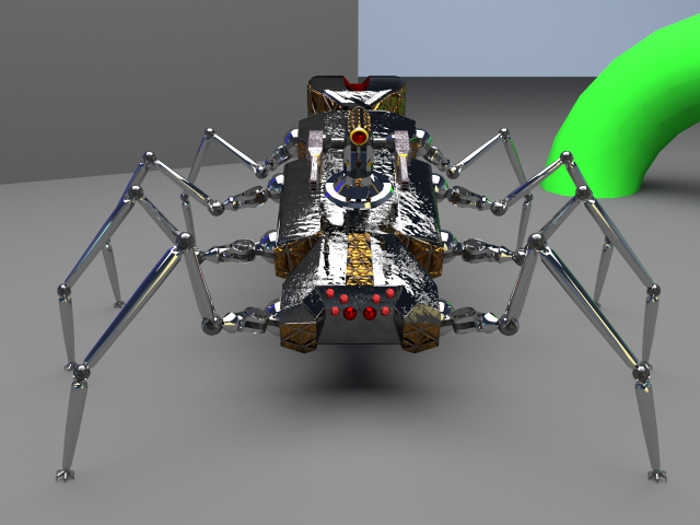 robot spider 3D Model .c4d .max .obj .3ds .fbx .stl .blend 
