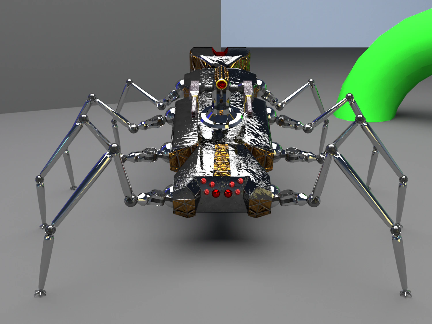robot spider 3D Model .c4d .max .obj .3ds .fbx .stl .blend
