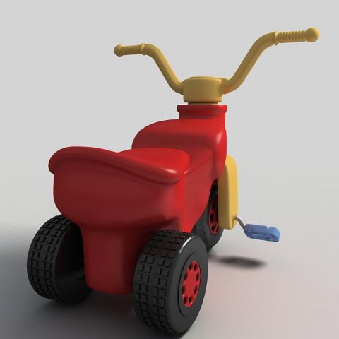 toy bicycle Model 3D .c4d .max .obj .3ds .fbx .stl .blend 