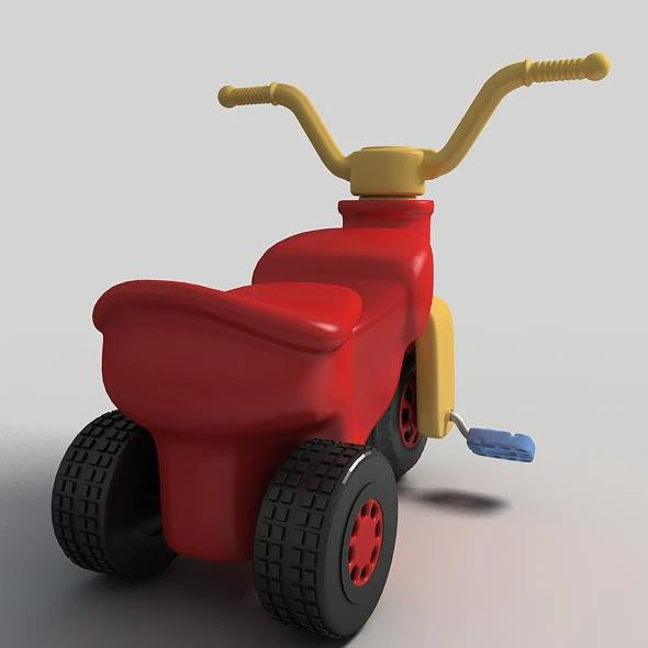 toy bicycle 3D Model .c4d .max .obj .3ds .fbx .stl .blend 