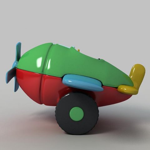 toy plane Modelo 3D .c4d .max .obj .3ds .fbx .stl .blend 