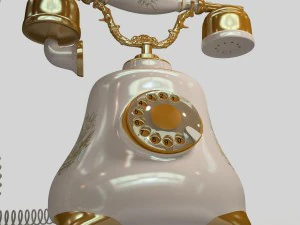 t&eacute;l&eacute;phone r&eacute;tro Modèle 3D