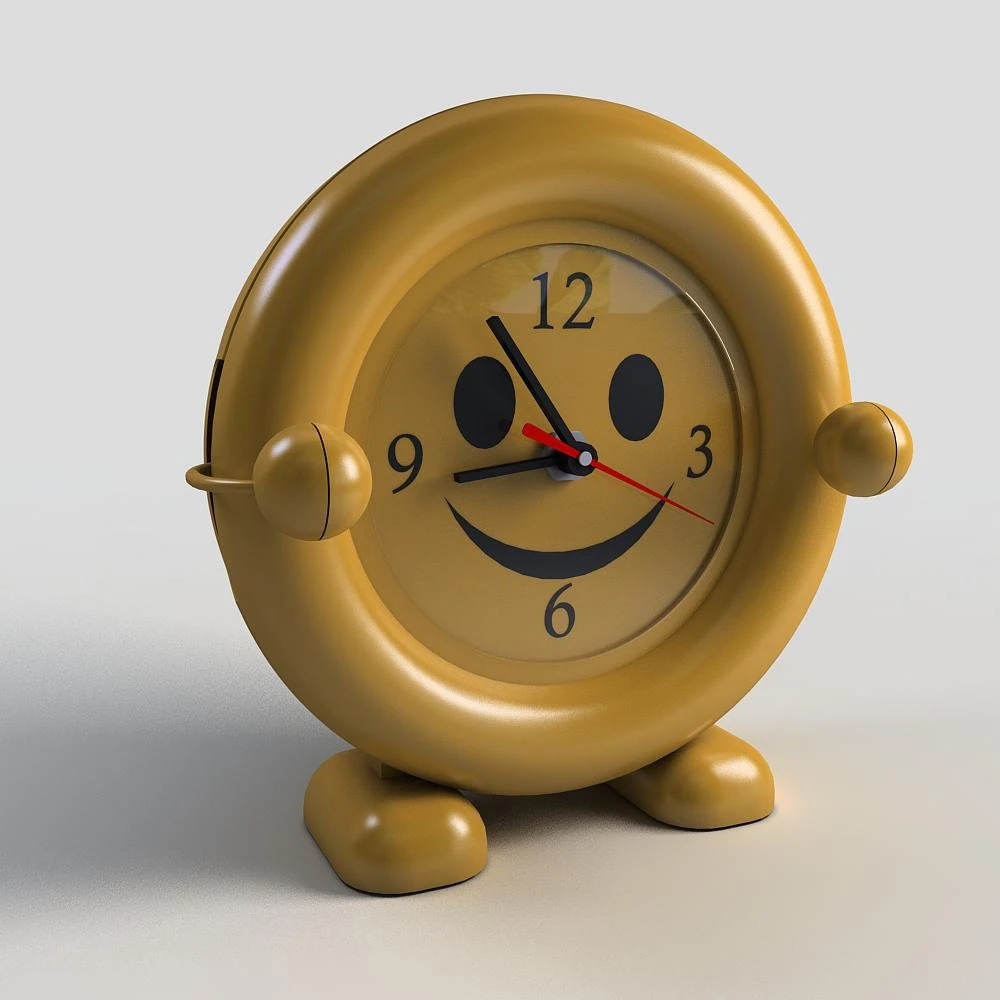 plastic clock 3D Model .c4d .max .obj .3ds .fbx .stl .blend 