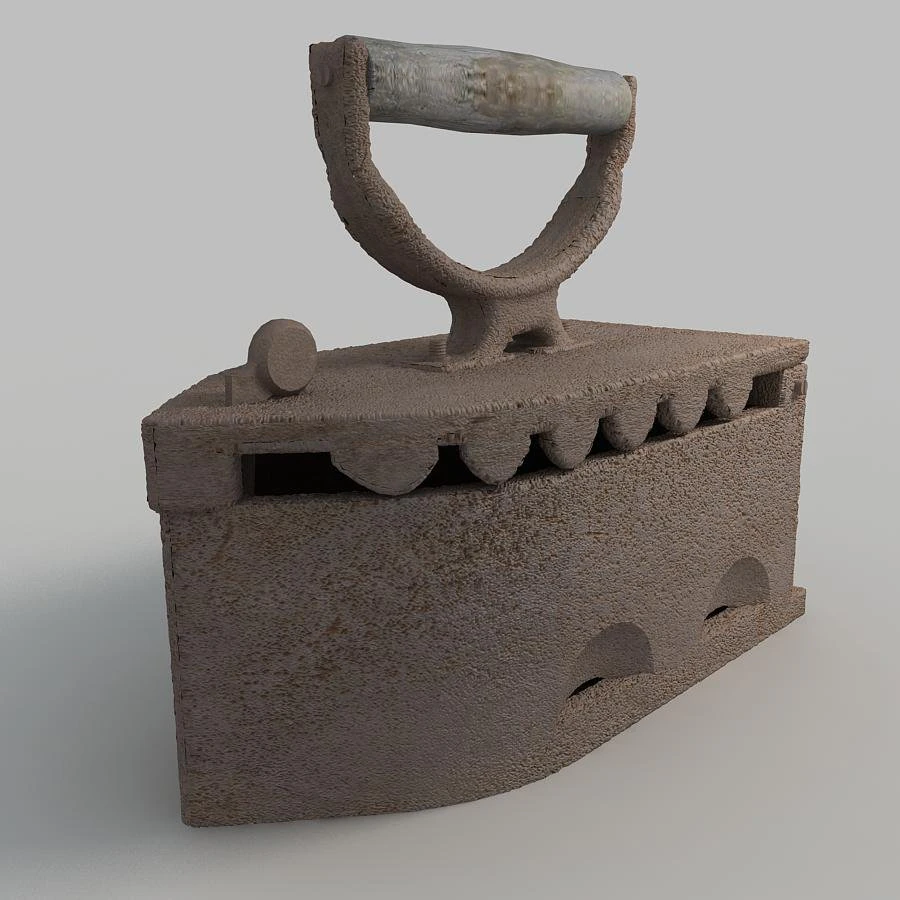 retro iron 3D Model .c4d .max .obj .3ds .fbx .stl .blend 
