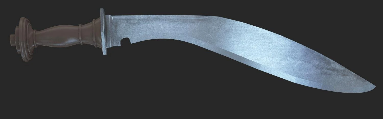 kukri 3D Model .c4d .max .obj .3ds .fbx .stl .blend 