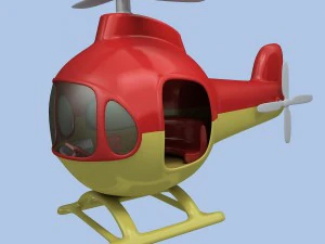 h&eacute;licopt&egrave;re jouet Modèle 3D