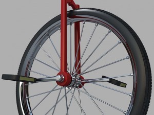 one wheeled cycle Modelo 3D