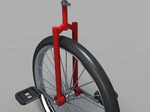 one wheeled cycle 3D Model