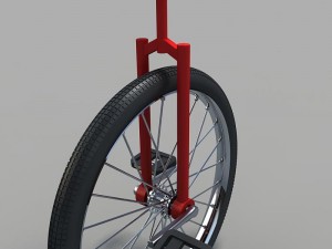 one wheeled cycle Modelo 3D