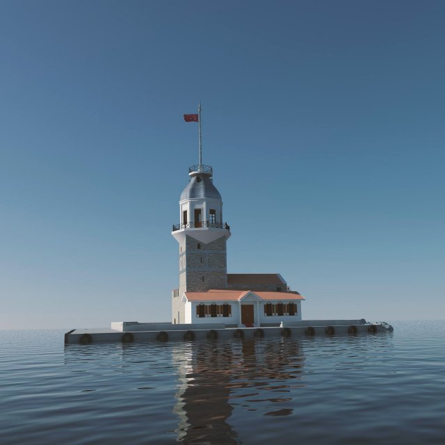 Maiden tower Model 3D .c4d .max .obj .3ds .fbx .stl .blend 