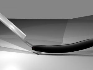 cut throat razor 3D-Modell