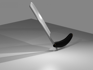 cut throat razor 3D-Modell