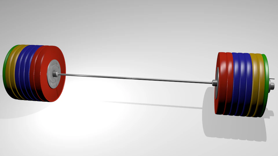 barbell 3D Model .c4d .max .obj .3ds .fbx .stl .blend 