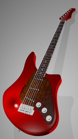 red guitar Modèle 3D .c4d .max .obj .3ds .fbx .stl .blend 