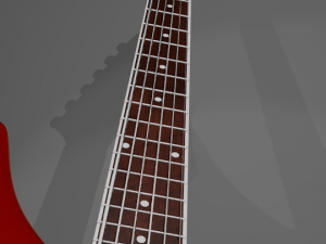 red guitar Modèle 3D
