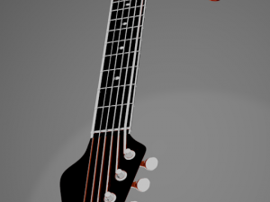 red guitar Modèle 3D