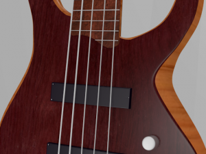 bass guitar Model 3D