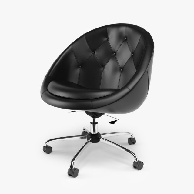 swiver chair black 3D Modell .c4d .max .obj .3ds .fbx .stl .blend 