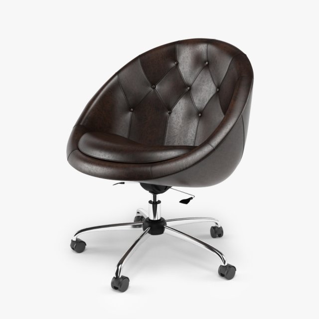 swiver chair brown 3D Model .c4d .max .obj .3ds .fbx .stl .blend